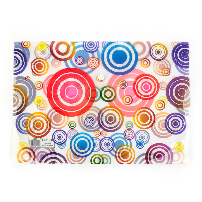 Папка-конверт на кнопке формат А4 180мкр МИКС Фрагменты