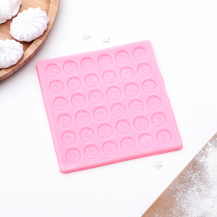 Молд 11,7х13,5х0,8 см "Алфавит", цвет бежевый