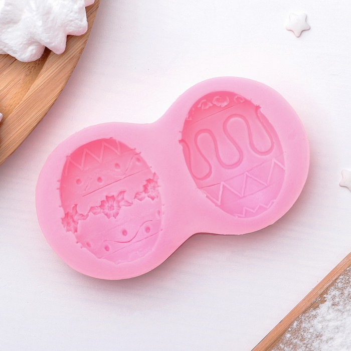 Молд 10,5х5,8х1,4 см "Пасхальное яйцо", цвет розовый