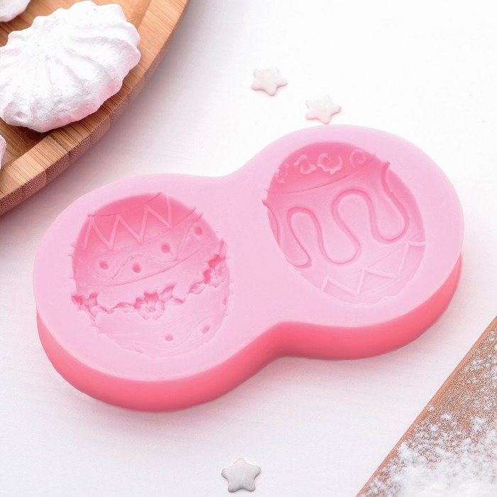 Молд 10,5х5,8х1,4 см "Пасхальное яйцо", цвет розовый