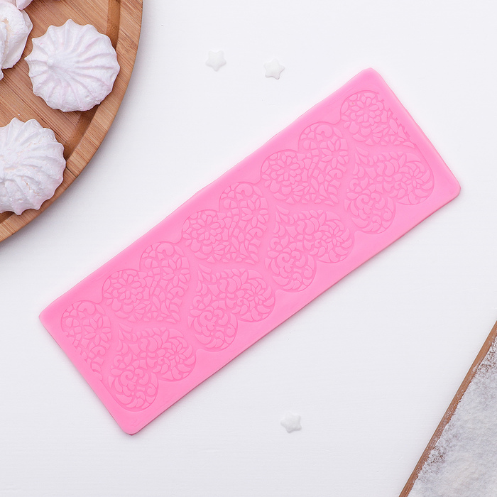 Коврик для айсинга 18,6х6,9х0,5 см "Сердце", цвет розовый