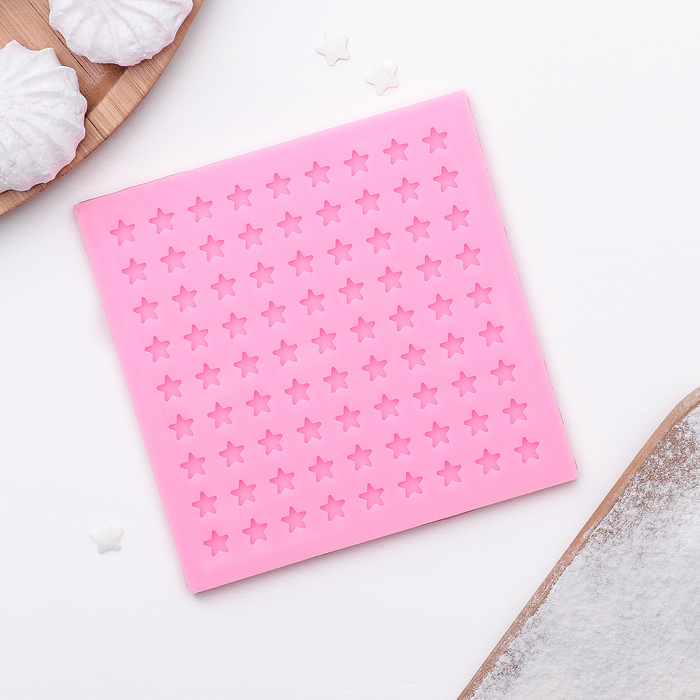 Молд 11х0,7 см "Звезды. Конфетти", цвет розовый