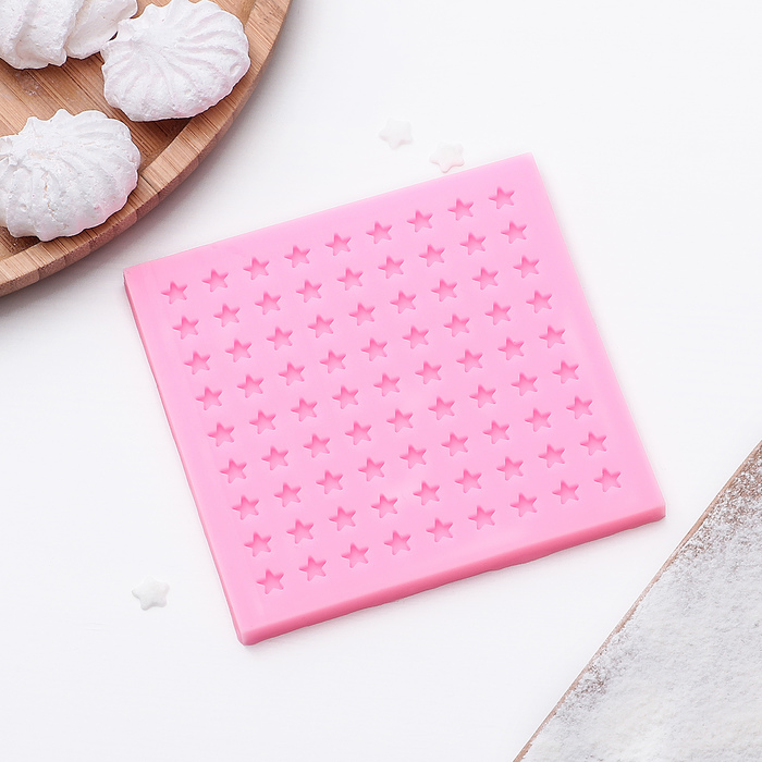 Молд 11х0,7 см "Звезды. Конфетти", цвет розовый