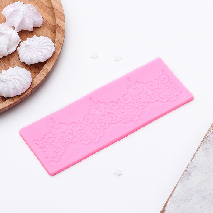 Коврик для айсинга 17,5х6,4 см "Шанти", цвет розовый