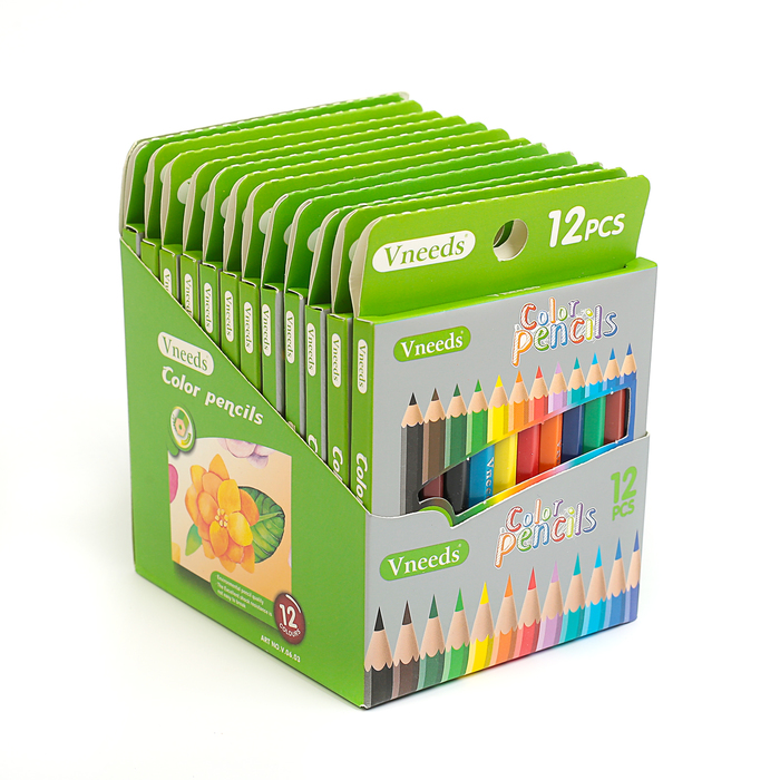 Карандаши 12цв МИНИ в картон коробке заточенные ПЛАСТИКОВЫЕ