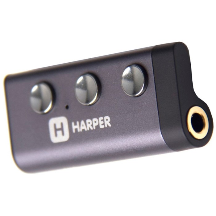 Bluetooth адаптер Harper HB-603 Grey, делает любые наушники беспроводными, черный