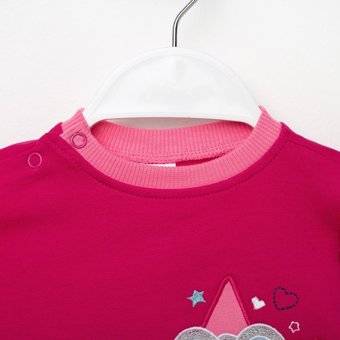 Комплект для девочки (кофта,брюки), рост 80-86 см, цвет фуксия D1802-2_М