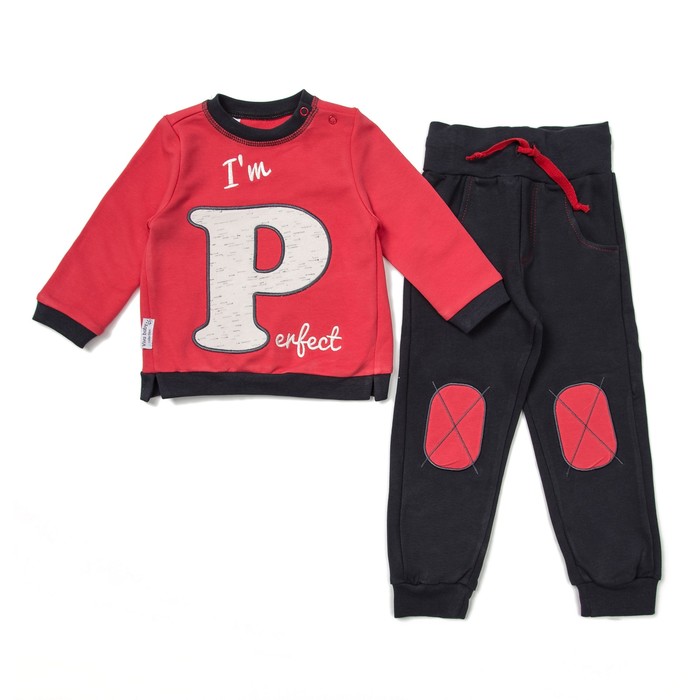 Комплект для мальчика (кофта,брюки), рост 86-92 см, цвет красный М1901-2_М