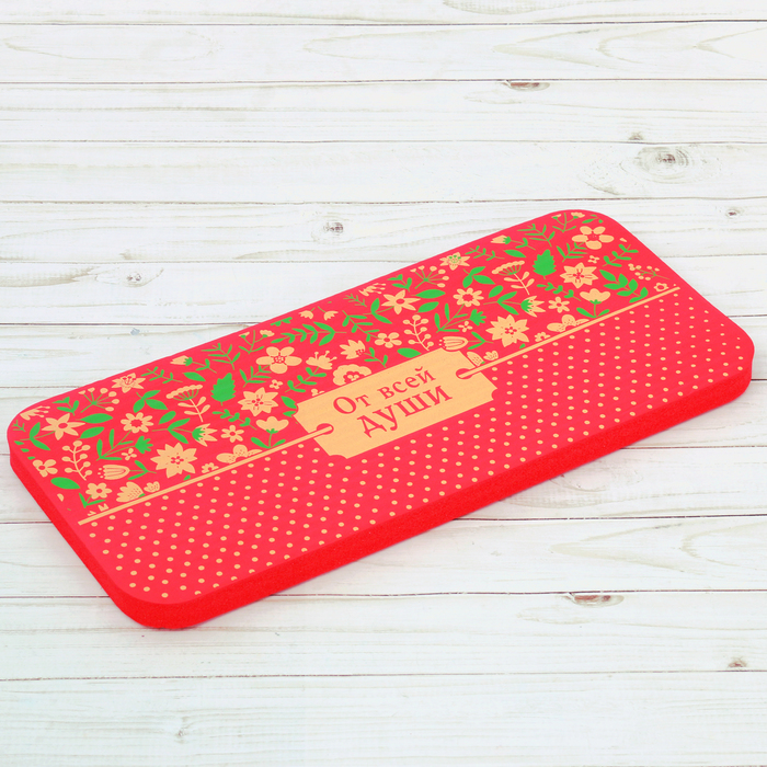 Коврик садовый "От всей души", 38 х 17 см