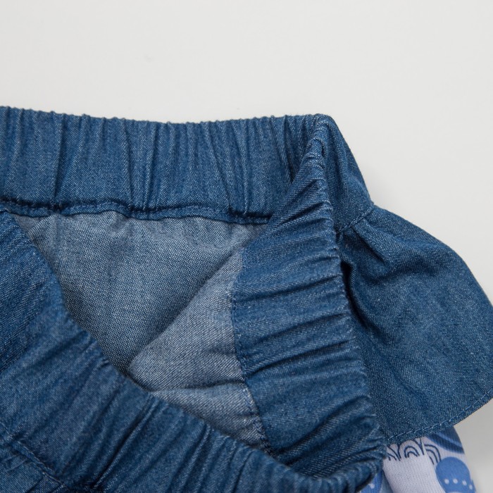 Юбка детская, рост 110 см, цвет синий D1320-1