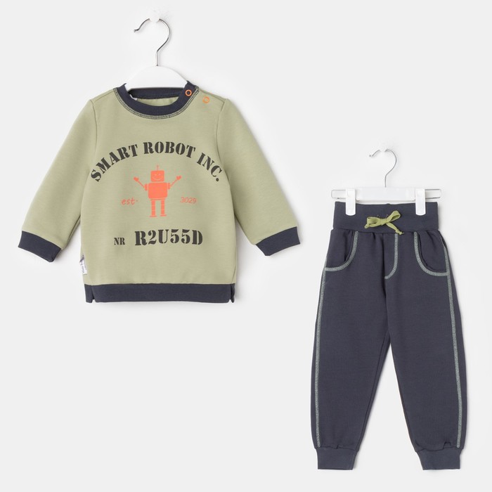 Комплект для мальчика (кофта,брюки), рост 98-104 см, цвет фисташковый М1902-1