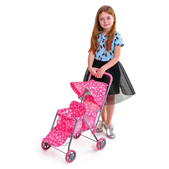 Коляска для кукол летняя, металлический каркас