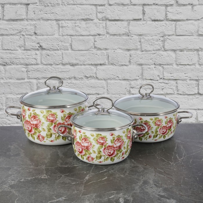 Набор кастрюль Gabriella, 3 предмета: 2 л, 3 л, 4 л