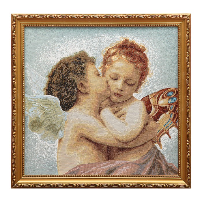 Гобеленовая картина "Амуры евро" 38*38 см