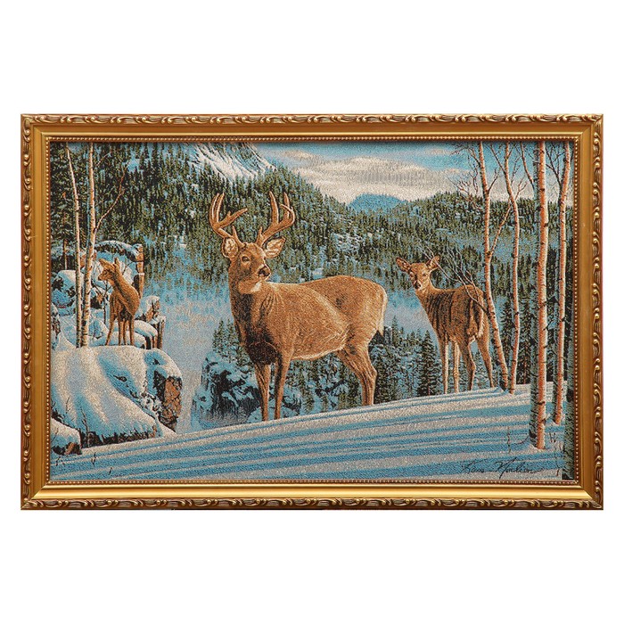 Гобеленовая картина "Горные олени" евро 57*39 см