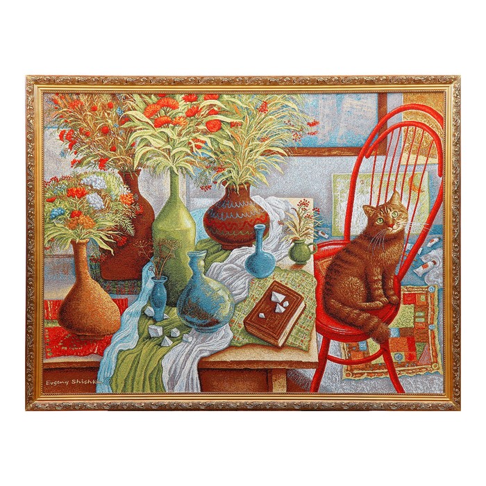 Гобеленовая картина "Натюрморт с хрустальными кубиками" 75*97 см