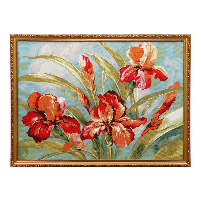 Гобеленовая картина "Акварель ирисы" 52*72 см