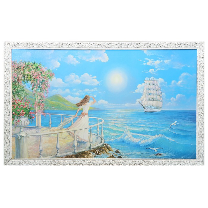 Картина "Ожидание" 67х107 см рамка микс