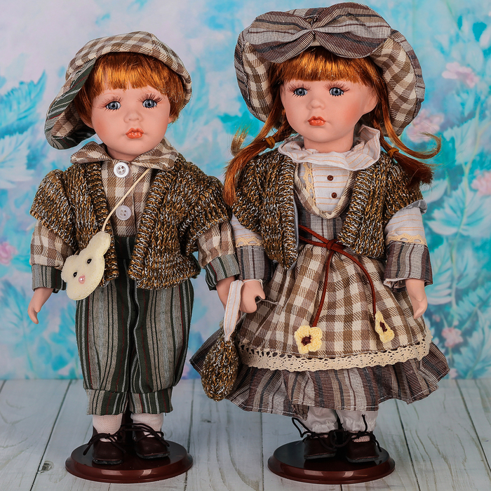 Кукла коллекционная парочка "Милада и Георгий" (набор 2 шт) 30 см