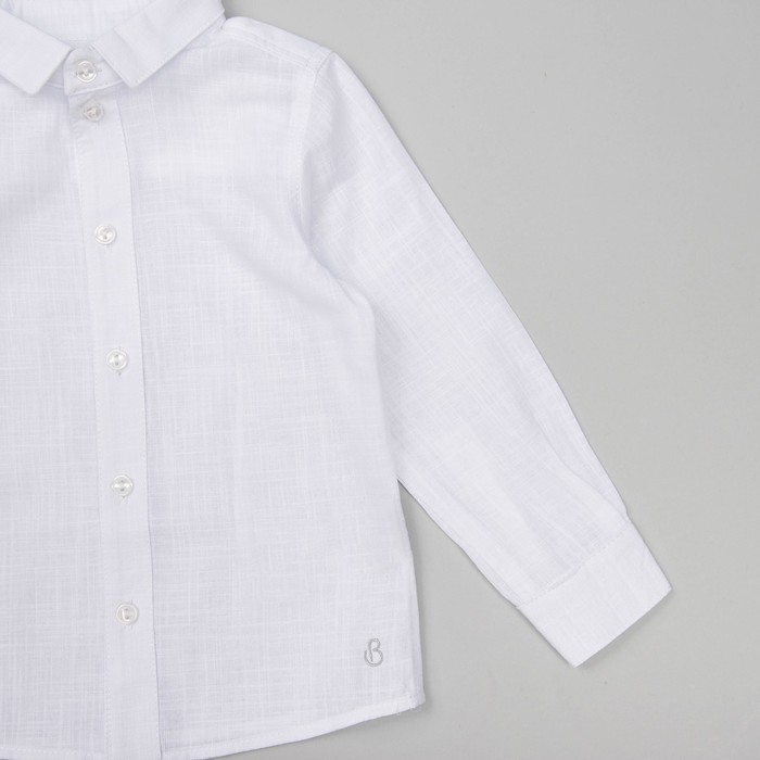 Верхняя сорочка для мальчика, рост 80 см, цвет белый РБ68 _М