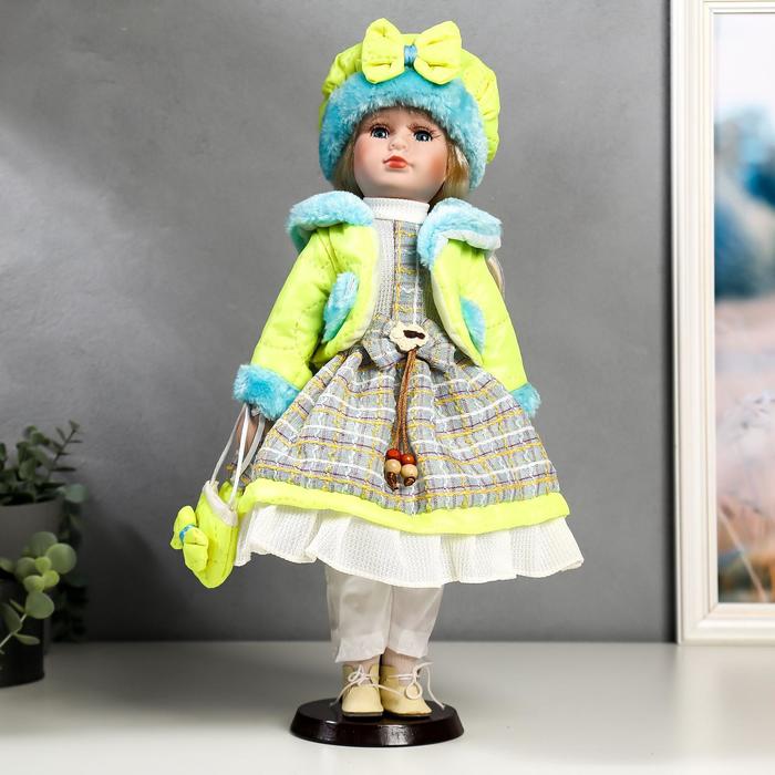 Кукла коллекционная "Цветана в нежно-зелёном" 40 см