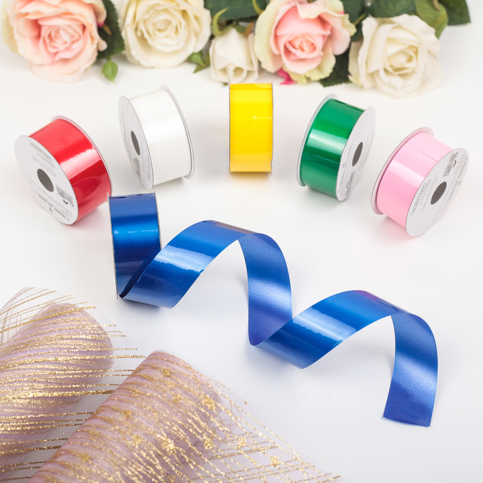 Лента упаковочная (ФАСОВКА 6 шт) 2,8 см х 5 м, цвета МИКС