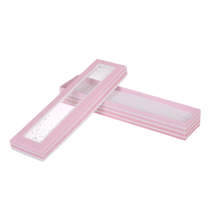 Подарочная упаковка Коробочка под браслет »Нежные чувства», 4,5 х 20 х 2,5 см