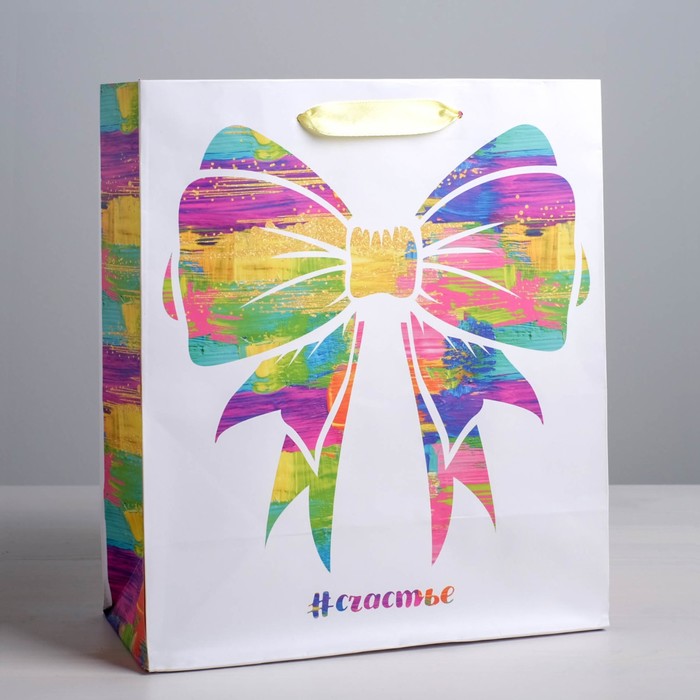 Пакет ламинированный вертикальный «Счастье», S 11 × 14 × 5,5 см