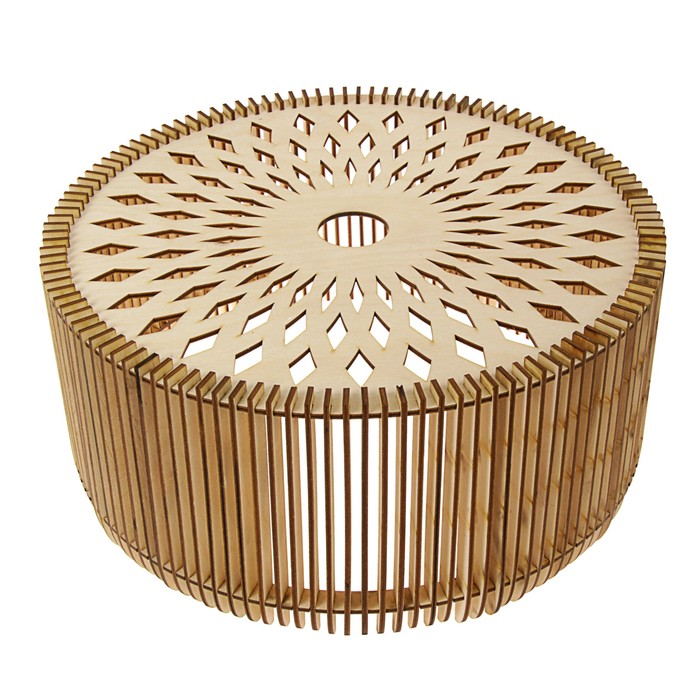 Абажур деревянный "Круг", D=35см