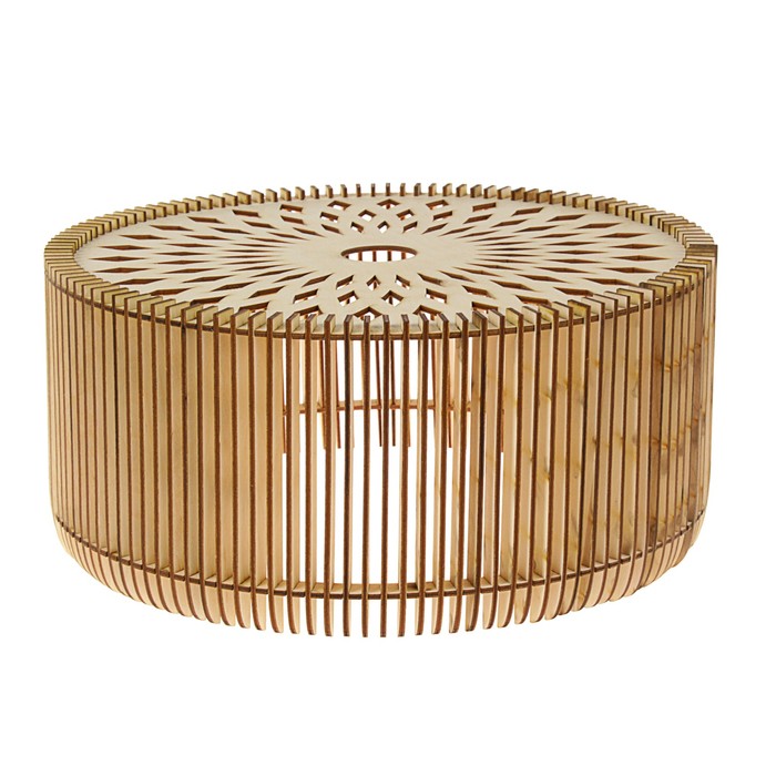 Абажур деревянный "Круг", D=35см