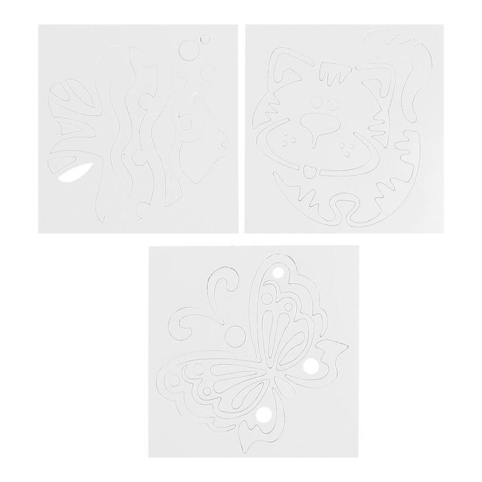 Набор для творчества фломастеры для ткани 10 цветов + 3 трафарета Artberry, линия 1.0-7.0мм