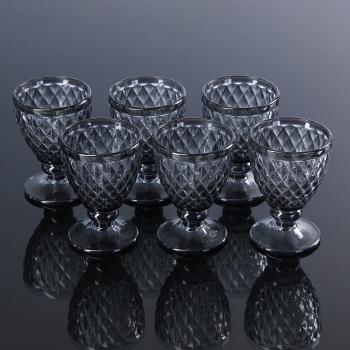 Набор бокалов 270 мл "Элегия", 6 шт, цвет серый