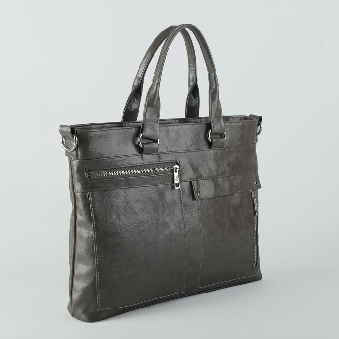 Сумка женская, 2 отдела на молнии, наружный карман