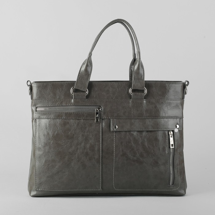 Сумка женская, 2 отдела на молнии, наружный карман