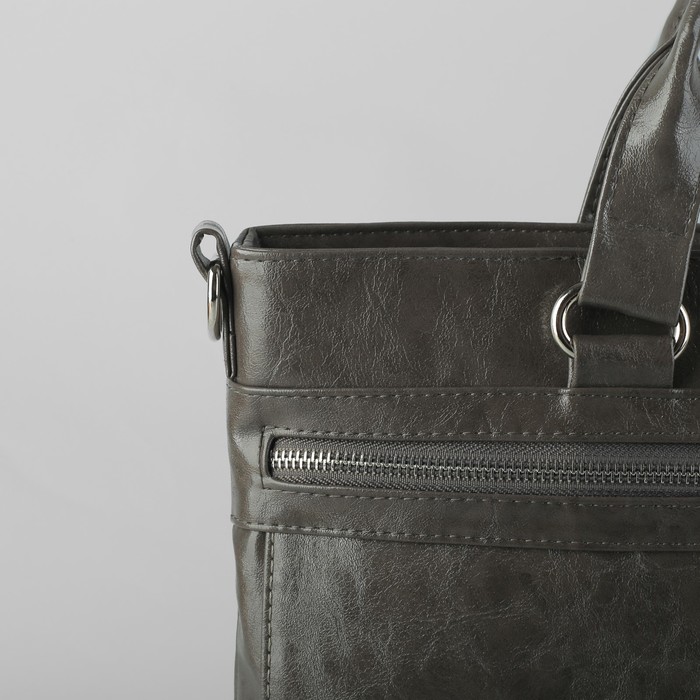 Сумка женская, 2 отдела на молнии, наружный карман