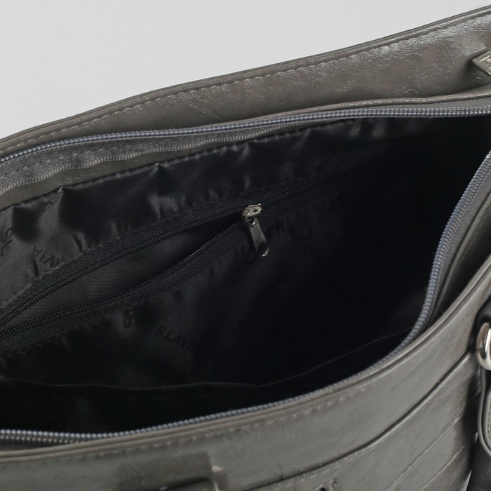 Сумка женская, 2 отдела на молнии, наружный карман