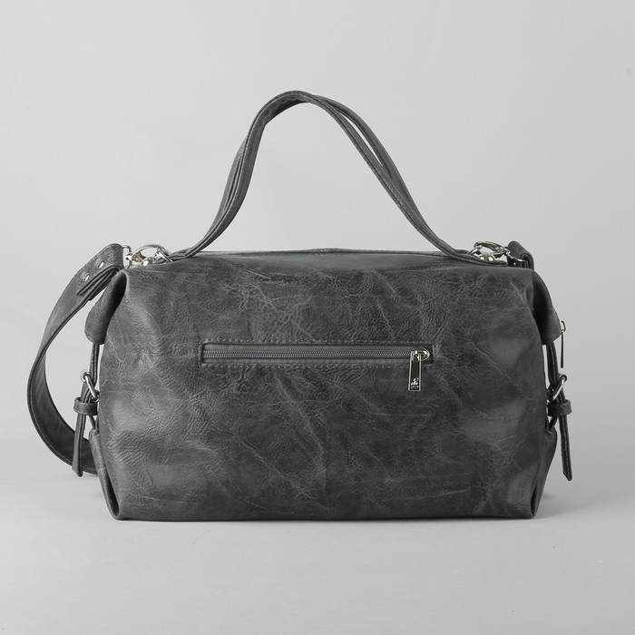 Сумка женская, отдел на молнии, наружный карман, регулируемый ремень, цвет светло-серый