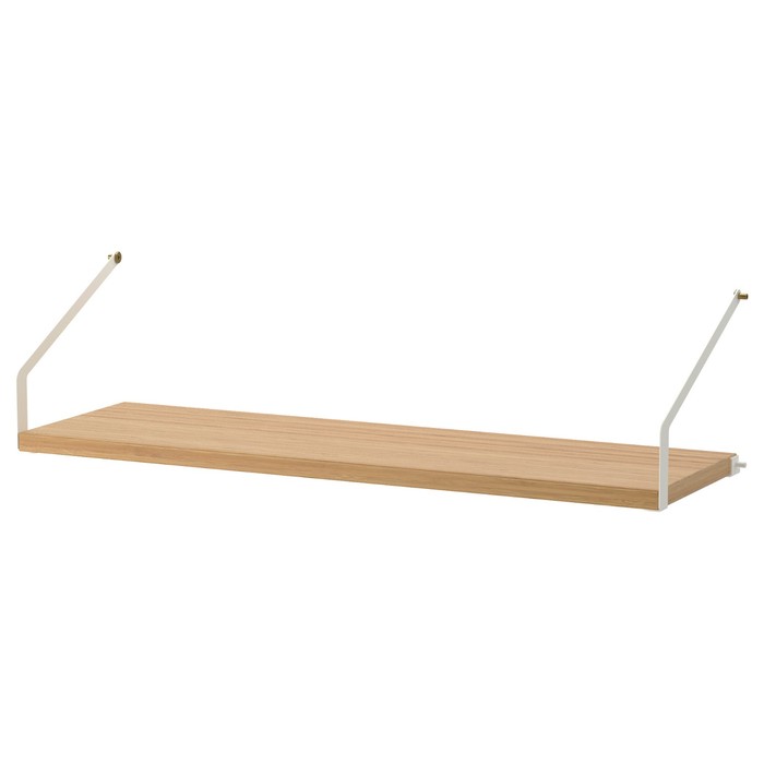 Полка СВАЛЬНЭС, 81x25 см, макс 13 кг, бамбук