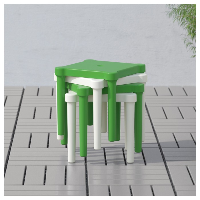 Табурет детский УТТЕР, для дома и улицы, зеленый