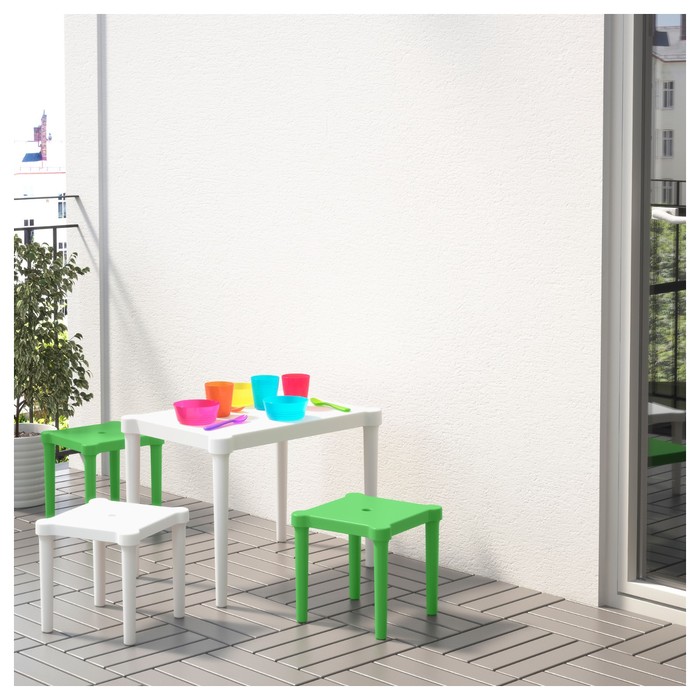 Табурет детский УТТЕР, для дома и улицы, зеленый