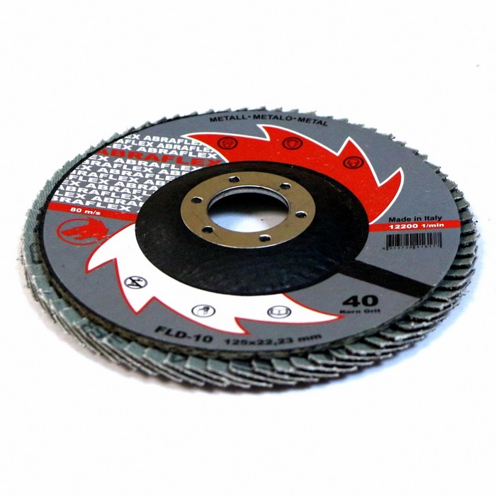 Круг лепестковый торцевой ABRAFLEX FLD-10, P40, 125 х 22,2 мм