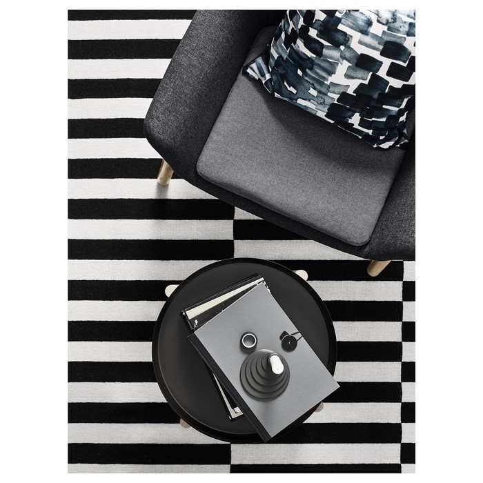 Журнальный стол ЮППЕРЛИГ, 50 см, темно-серый, береза