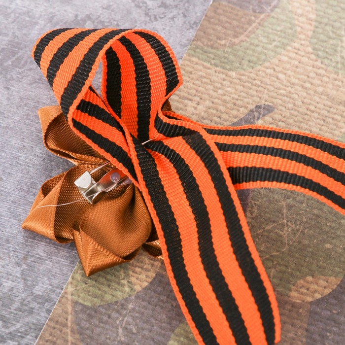 Лента со значком "Честь и слава героям"