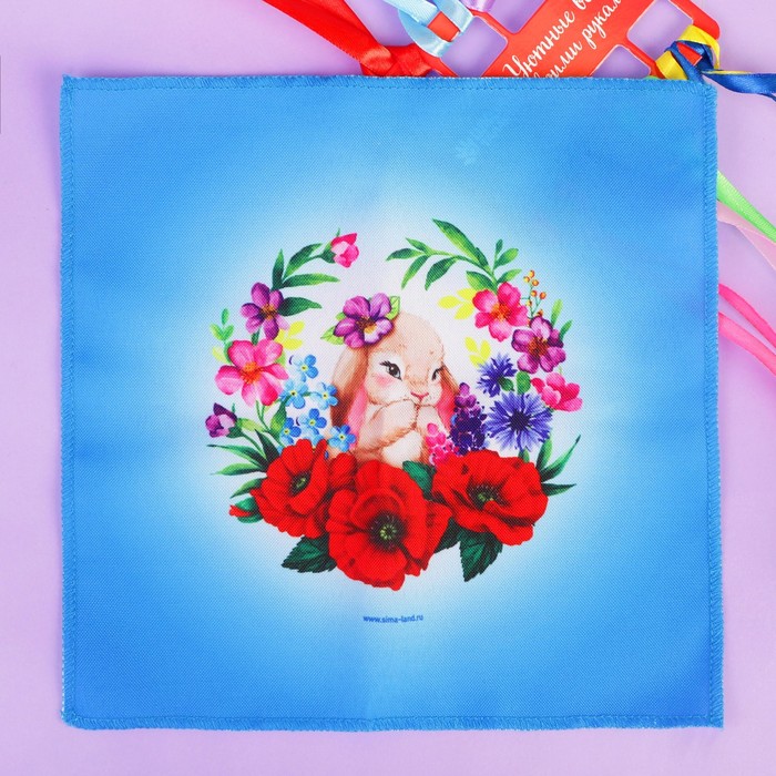 Вышивка лентами по шкатулке "Маки"