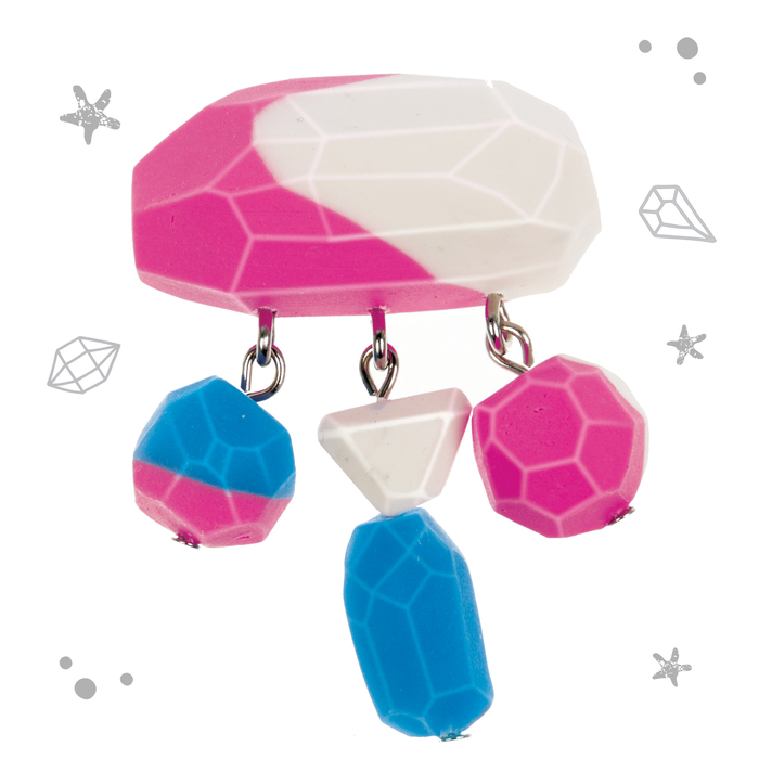 Брошь из полимерной глины своими руками &quot;Геометрия&quot;