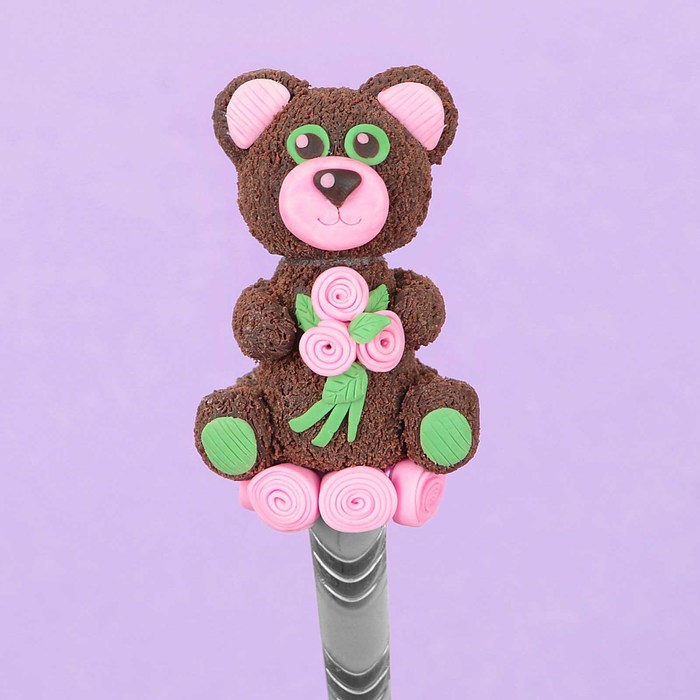 Набор для декора ложки полимерной глиной "Мишка"