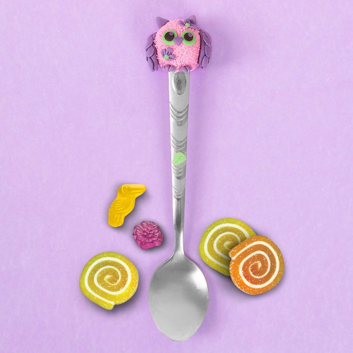 Набор для декора ложки полимерной глиной "Сова"