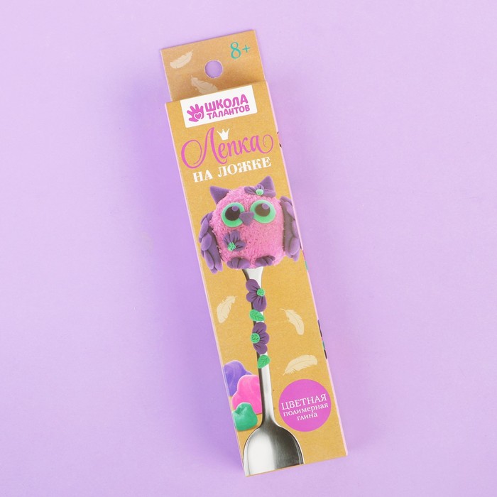 Набор для декора ложки полимерной глиной "Сова"