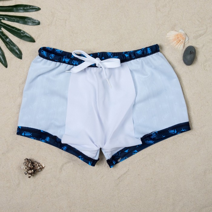 Трусы купальные для мальчика "Скелетон", рост 152-158 см (12-13 лет), цвет тёмно-синий