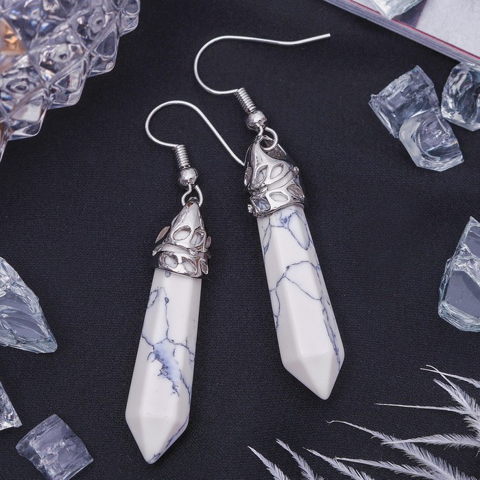 Серьги маятник "Кахолонг"